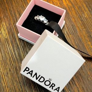 Pandora sterling lab grown diamond ring